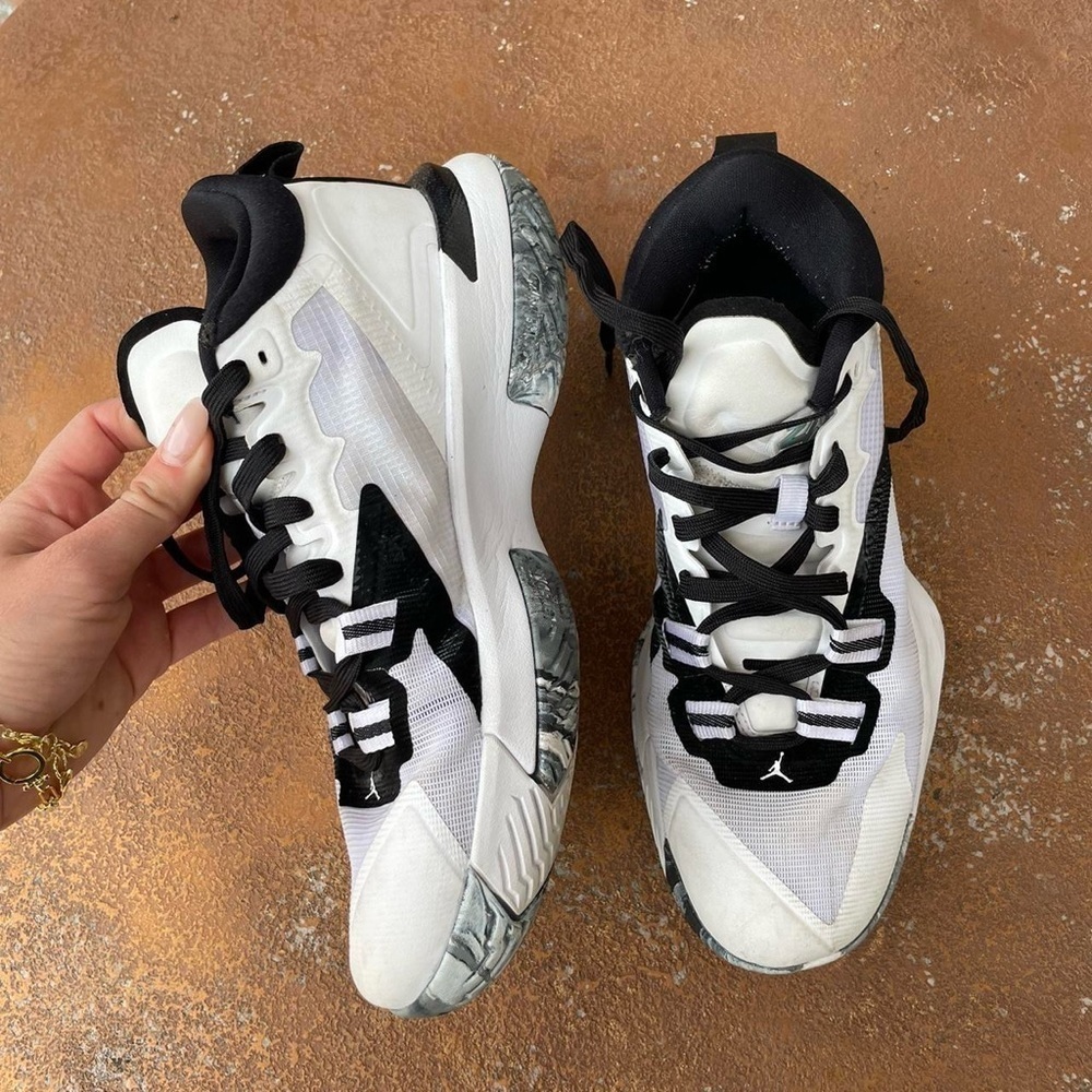 Jordan Zion 1 Tb White/White-Black Dc4208-100 Men's 7.5